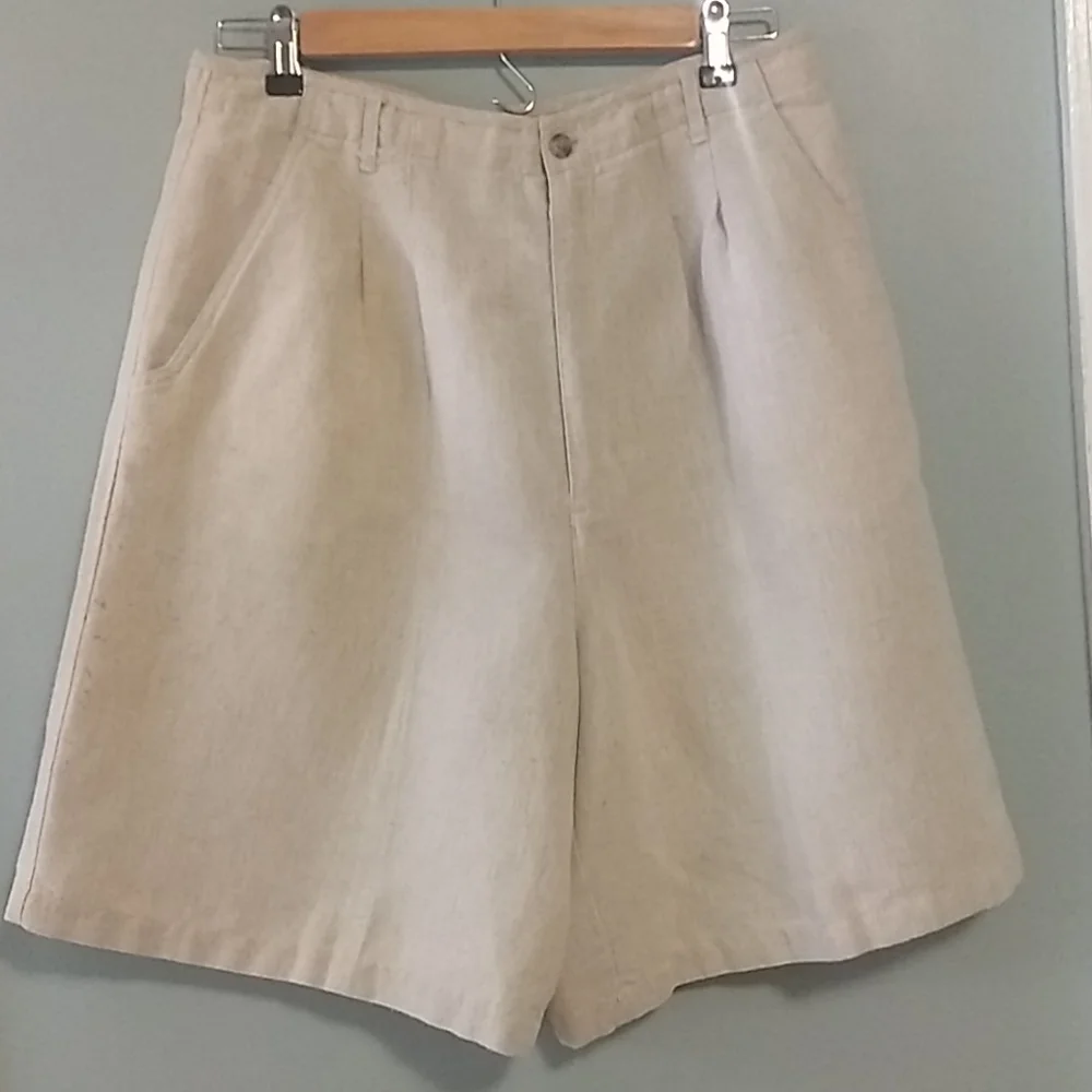 Talbot's Linen Cotton Blend Shorts Size 16